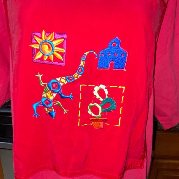 Vintage JOHNNY WAS  Dress  Large - Picture 4 of 5